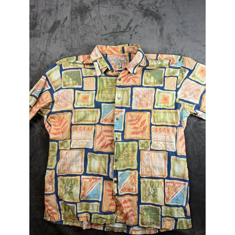 Tori Richard Shirt Men's Size XL Hawaiian Button Up Multicolor print